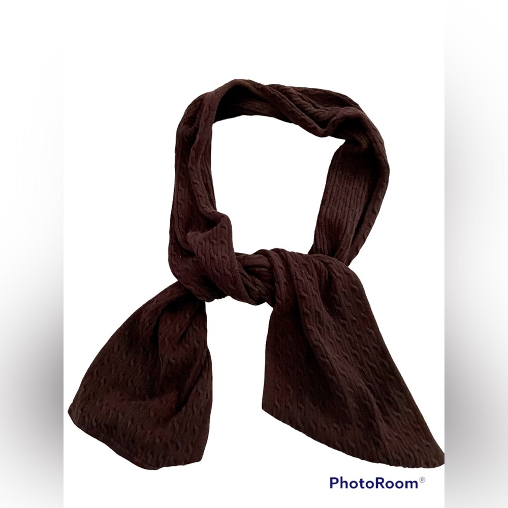 Land’s End Women’s Black Cable Knit Scarf